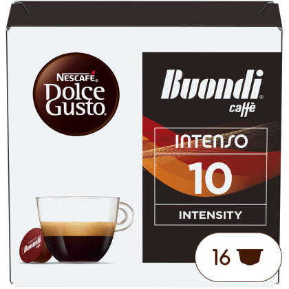 Front view of Buondi Intenso (16 pods) box