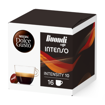 Front view of Buondi Intenso (16 pods) box